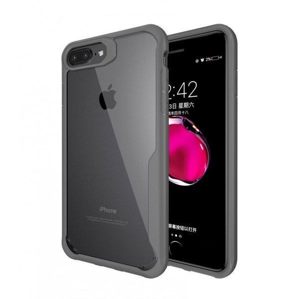 Wholesale Apple iPhone 8 Plus / 7 Plus TPU Armor Defense Case (Gray)